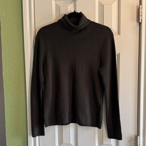 Eileen Fisher organic linen ribbed turtleneck